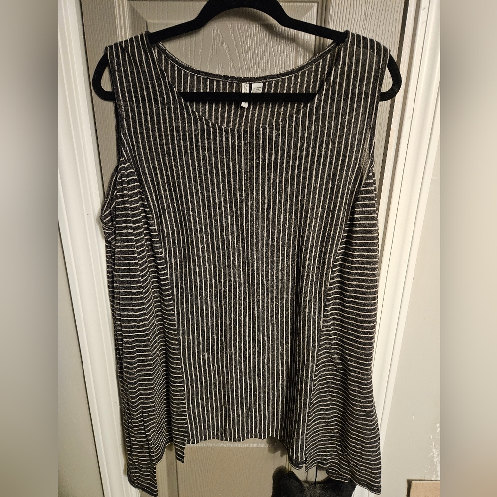SALE ** Black and White Striped Off Shoulder Top
